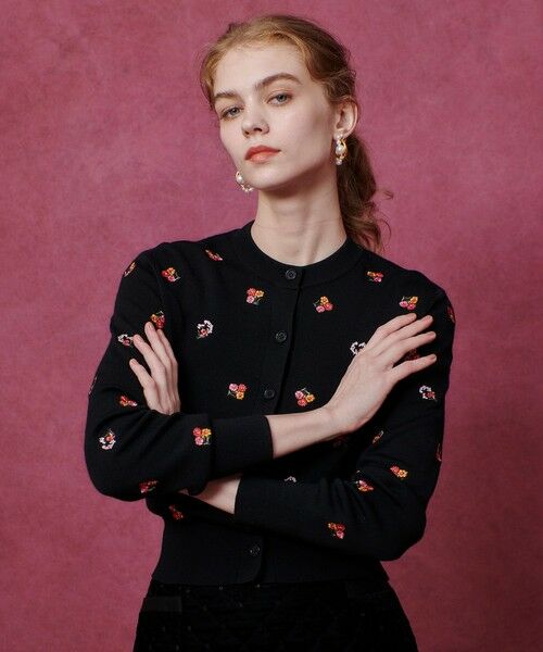 allureville / アルアバイル カーディガン・ボレロ | 【LOULOU WILLOUGHBY】フラワーシシュウカーディガン | 詳細10