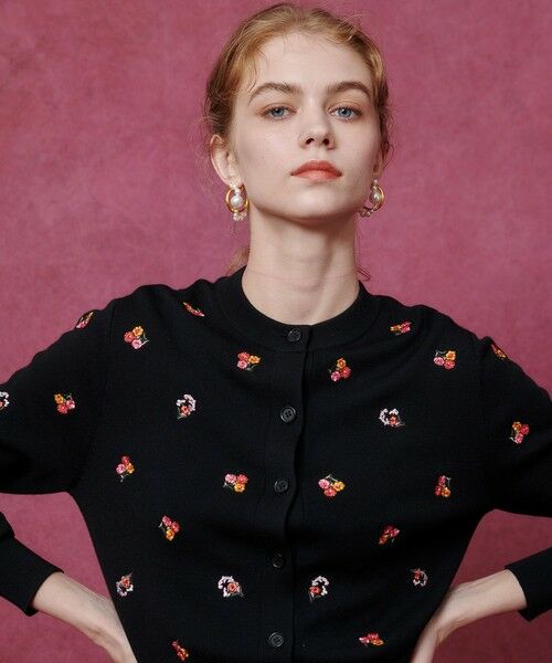 allureville / アルアバイル カーディガン・ボレロ | 【LOULOU WILLOUGHBY】フラワーシシュウカーディガン | 詳細12