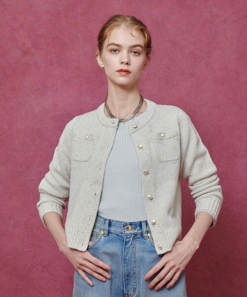 allureville / アルアバイル カーディガン・ボレロ | 【LOULOU WILLOUGHBY】GRAINYラメカーディガン | 詳細1