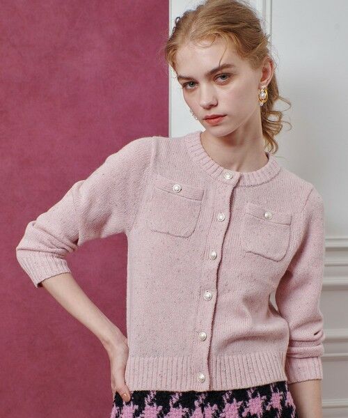 allureville/アルアバイル 【LOULOU WILLOUGHBY】GRAINYラメカーディガン ピンク (41) 02(M) allureville/アルアバイル 【LOULOU WILLOUGHBY】GRAINYラメカーディガン ピンク (41) 02(M)