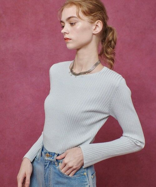 allureville / アルアバイル ニット・セーター | 【LOULOU WILLOUGHBY】LAME RIBプルオーバー | 詳細10
