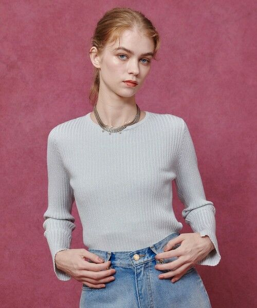 allureville / アルアバイル ニット・セーター | 【LOULOU WILLOUGHBY】LAME RIBプルオーバー | 詳細9