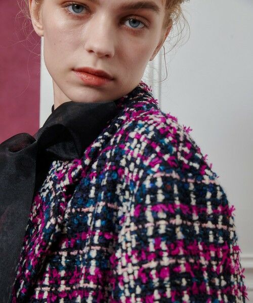 allureville / アルアバイル ステンカラーコート | 【LOULOU WILLOUGHBY】CLARENSONツイードコート | 詳細1