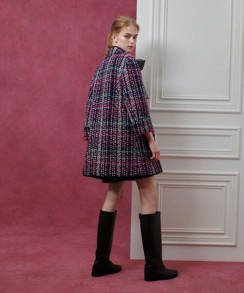 allureville / アルアバイル ステンカラーコート | 【LOULOU WILLOUGHBY】CLARENSONツイードコート | 詳細4