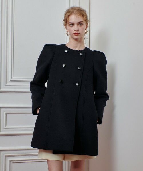 allureville / アルアバイル ダッフルコート | 【LOULOU WILLOUGHBY】シャルムビーバーパワショルコート | 詳細4