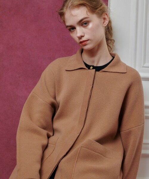 allureville / アルアバイル ダッフルコート | 【LOULOU WILLOUGHBY】ファー衿ニットショートコート | 詳細3