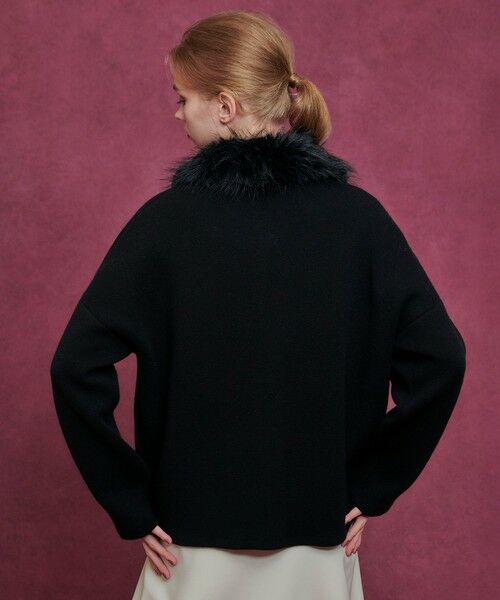 allureville / アルアバイル ダッフルコート | 【LOULOU WILLOUGHBY】ファー衿ニットショートコート | 詳細18