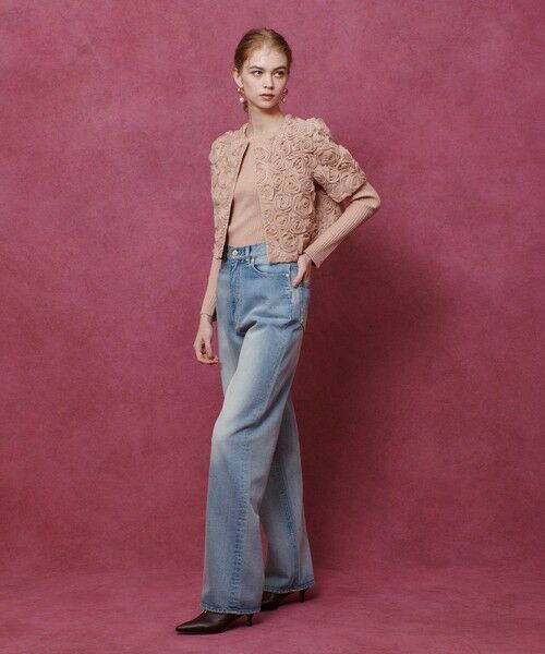 allureville / アルアバイル ブルゾン | 【LOULOU WILLOUGHBY】チュールローズブルゾン | 詳細5