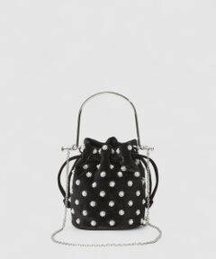 allureville / アルアバイル ショルダーバッグ | 【LOULOU WILLOUGHBY】パール刺繍ベロア巾着ハンドバッグ