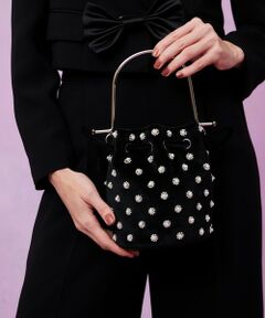 allureville / アルアバイル ショルダーバッグ | 【LOULOU WILLOUGHBY】パール刺繍ベロア巾着ハンドバッグ