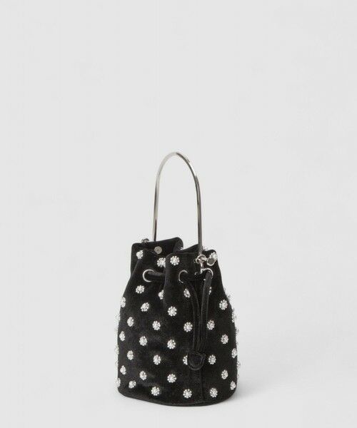 allureville / アルアバイル ショルダーバッグ | 【LOULOU WILLOUGHBY】パール刺繍ベロア巾着ハンドバッグ | 詳細1