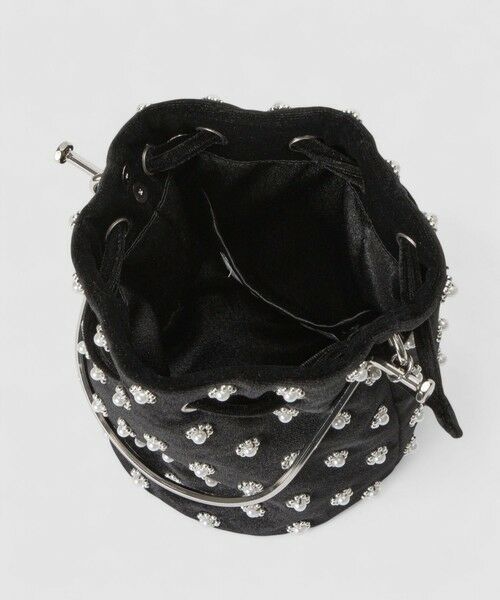 allureville / アルアバイル ショルダーバッグ | 【LOULOU WILLOUGHBY】パール刺繍ベロア巾着ハンドバッグ | 詳細3