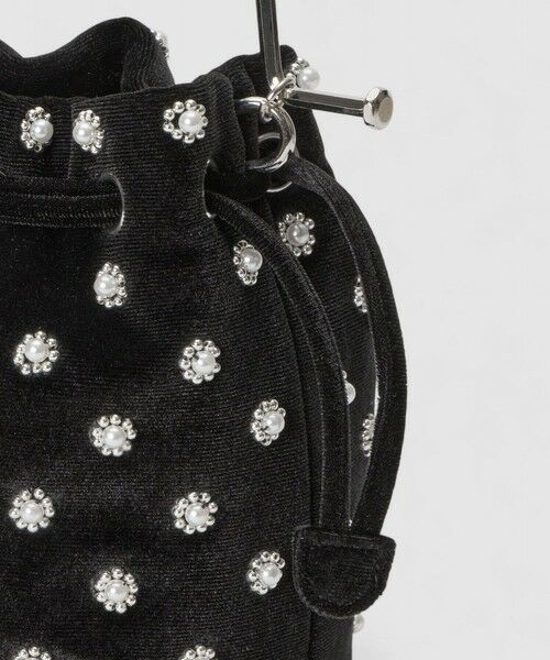 allureville / アルアバイル ショルダーバッグ | 【LOULOU WILLOUGHBY】パール刺繍ベロア巾着ハンドバッグ | 詳細4