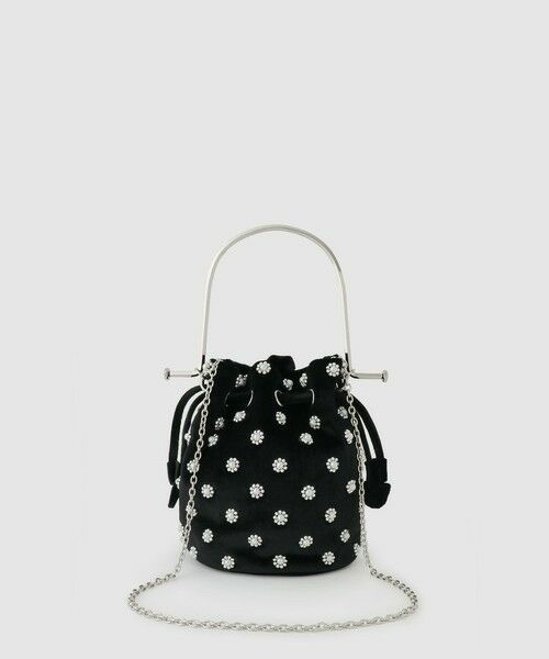 allureville / アルアバイル ショルダーバッグ | 【LOULOU WILLOUGHBY】パール刺繍ベロア巾着ハンドバッグ | 詳細11