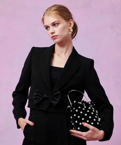 allureville / アルアバイル ショルダーバッグ | 【LOULOU WILLOUGHBY】パール刺繍ベロア巾着ハンドバッグ | 詳細8