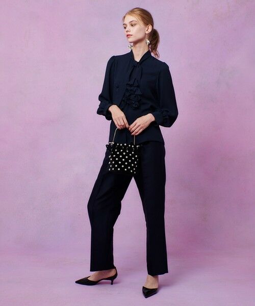 allureville / アルアバイル ショルダーバッグ | 【LOULOU WILLOUGHBY】パール刺繍ベロア巾着ハンドバッグ | 詳細10