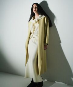 allureville / アルアバイル ミニ・ひざ丈スカート | ウール混Ｗフェイスナローマーメイドスカート