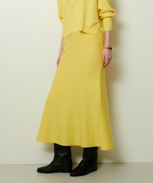 allureville / アルアバイル ミニ・ひざ丈スカート | ウール混Ｗフェイスナローマーメイドスカート | 詳細3