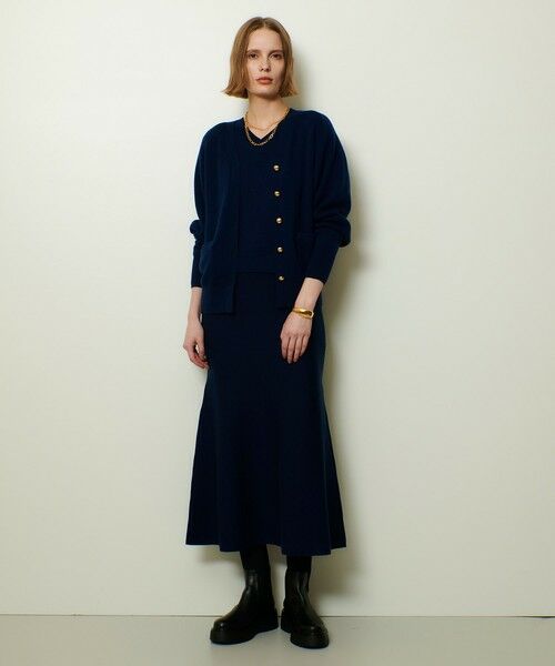 allureville / アルアバイル ミニ・ひざ丈スカート | ウール混Ｗフェイスナローマーメイドスカート | 詳細12