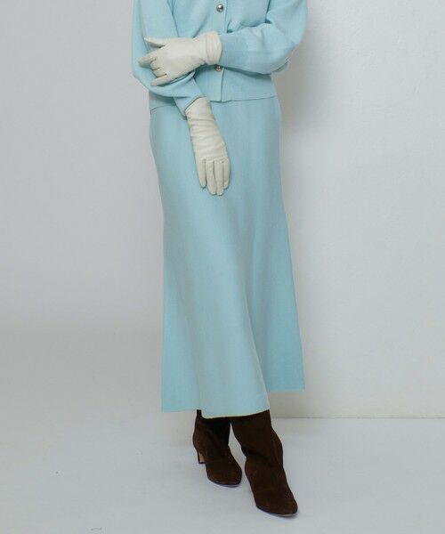 allureville / アルアバイル ミニ・ひざ丈スカート | ウール混Ｗフェイスナローマーメイドスカート | 詳細16