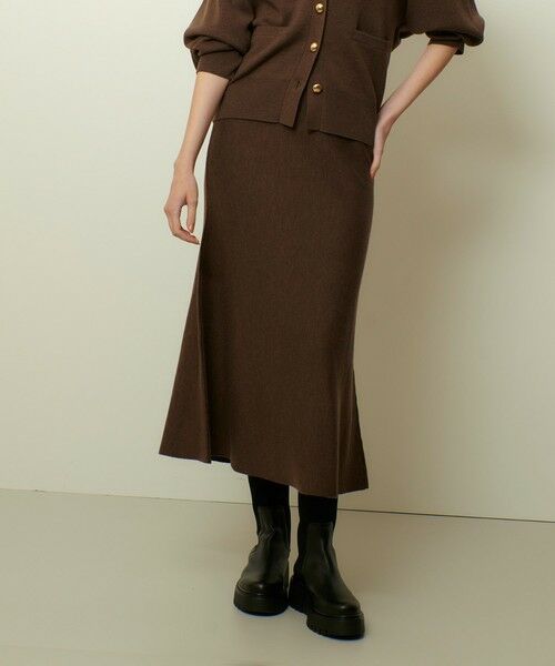 allureville / アルアバイル ミニ・ひざ丈スカート | ウール混Ｗフェイスナローマーメイドスカート | 詳細22