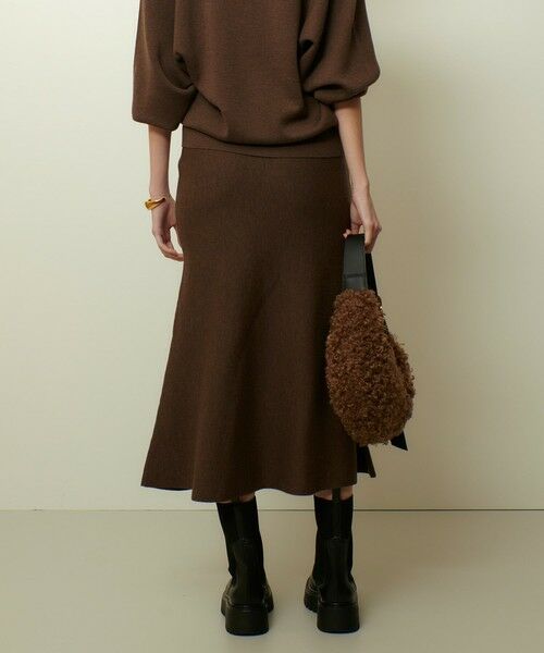 allureville / アルアバイル ミニ・ひざ丈スカート | ウール混Ｗフェイスナローマーメイドスカート | 詳細23