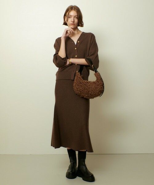 allureville / アルアバイル ミニ・ひざ丈スカート | ウール混Ｗフェイスナローマーメイドスカート | 詳細24