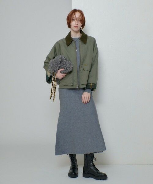 allureville / アルアバイル ミニ・ひざ丈スカート | ウール混Ｗフェイスナローマーメイドスカート | 詳細30