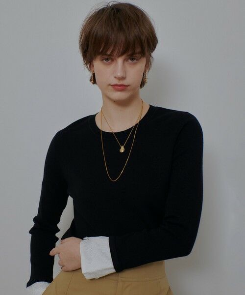 allureville / アルアバイル ニット・セーター | レースカフスドッキングプルオーバー | 詳細12