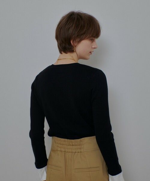 allureville / アルアバイル ニット・セーター | レースカフスドッキングプルオーバー | 詳細14