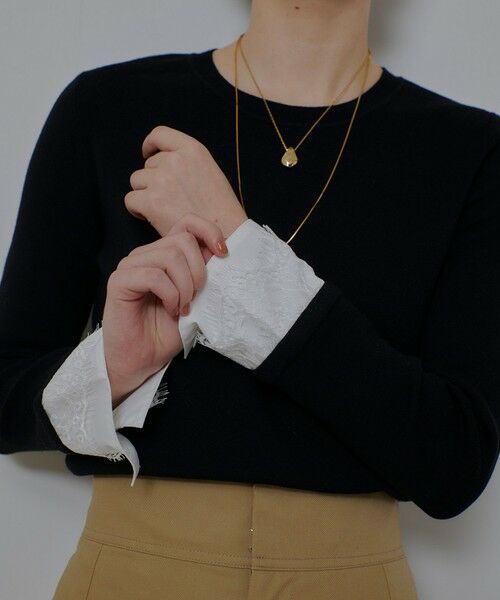 allureville / アルアバイル ニット・セーター | レースカフスドッキングプルオーバー | 詳細16