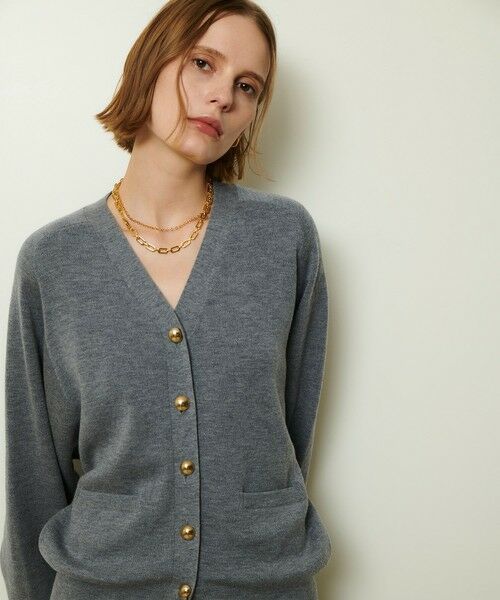 allureville/アルアバイル ウールスムースカーディガン グレー (92) 02(M) allureville/アルアバイル ウールスムースカーディガン グレー (92) 02(M)