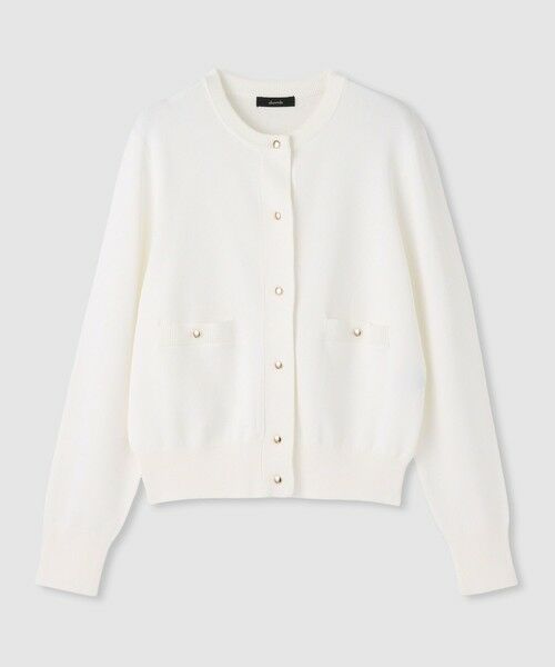 allureville/アルアバイル ◇ポケットクルーカーディガン オフホワイト (02) 02(M) allureville/アルアバイル ◇ポケットクルーカーディガン オフホワイト (02) 02(M)