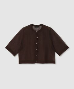 allureville / アルアバイル カーディガン・ボレロ | ハーフスリーブシアークルーカーディガン