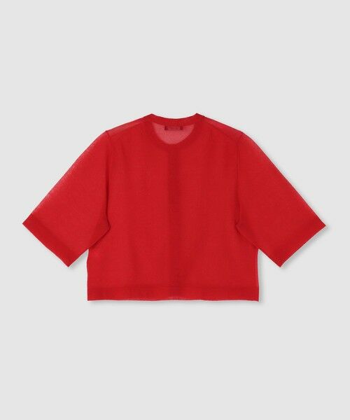 allureville / アルアバイル カーディガン・ボレロ | ハーフスリーブシアークルーカーディガン | 詳細1