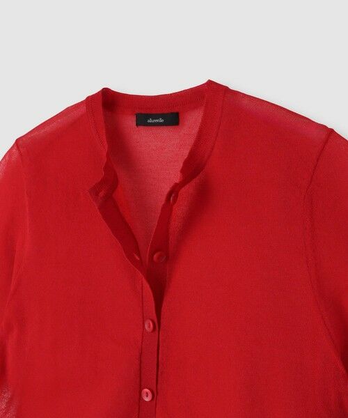 allureville / アルアバイル カーディガン・ボレロ | ハーフスリーブシアークルーカーディガン | 詳細2