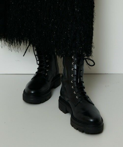 allureville/アルアバイル レースアップショートブーツ ブラック (95) 36 allureville/アルアバイル レースアップショートブーツ ブラック (95) 36