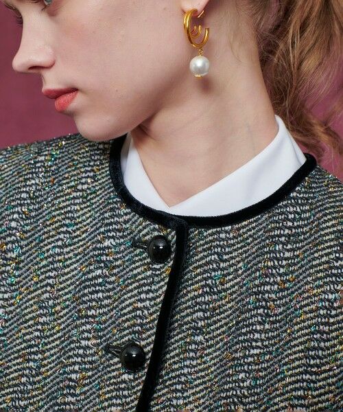 allureville / アルアバイル ノーカラージャケット | 【LOULOU WILLOUGHBY】LINTONラメツイードショートジャケット | 詳細4