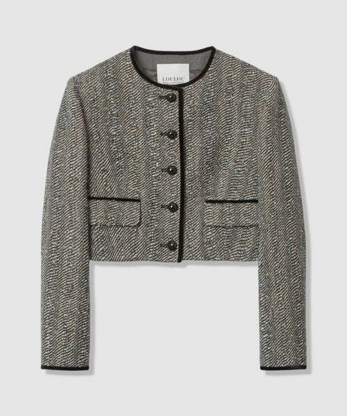 allureville / アルアバイル ノーカラージャケット | 【LOULOU WILLOUGHBY】LINTONラメツイードショートジャケット | 詳細6
