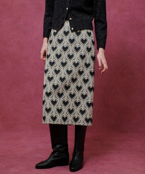 allureville / アルアバイル ミニ・ひざ丈スカート | 【LOULOU WILLOUGHBY】NEONハートJQタイトスカート | 詳細1