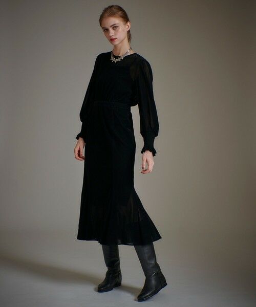 allureville / アルアバイル ロング・マキシ丈ワンピース | 【LOULOU WILLOUGHBY】チュールフロッキーマーメイドワンピース | 詳細9