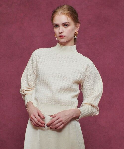 allureville / アルアバイル ニット・セーター | 【LOULOU WILLOUGHBY】ロングリブカフスモールプルオーバー | 詳細1