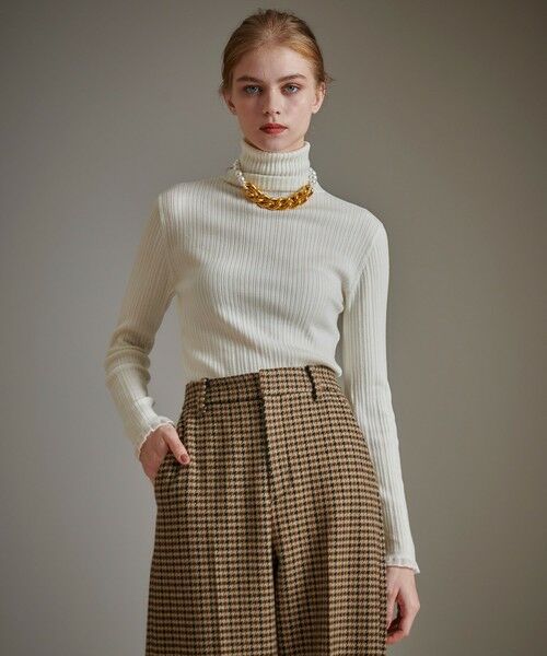 allureville / アルアバイル ニット・セーター | 【LOULOU WILLOUGHBY】ハーフチューブラータートルプルオーバー | 詳細1