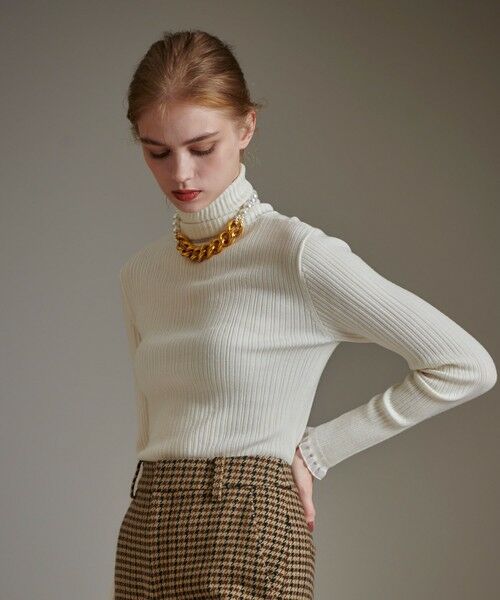 allureville / アルアバイル ニット・セーター | 【LOULOU WILLOUGHBY】ハーフチューブラータートルプルオーバー | 詳細2