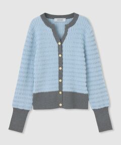 allureville / アルアバイル カーディガン・ボレロ | ◇【LOULOU WILLOUGHBY】フェザーボーダーカーディガン