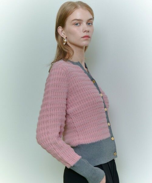 allureville / アルアバイル カーディガン・ボレロ | ◇【LOULOU WILLOUGHBY】フェザーボーダーカーディガン | 詳細4