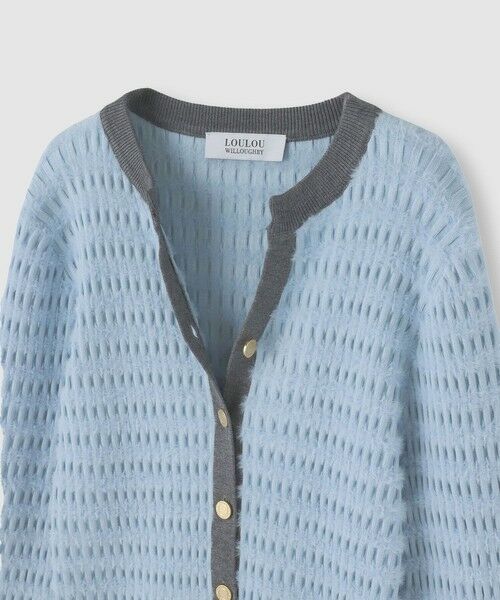 allureville / アルアバイル カーディガン・ボレロ | ◇【LOULOU WILLOUGHBY】フェザーボーダーカーディガン | 詳細10