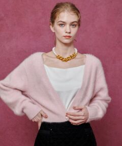 allureville / アルアバイル カーディガン・ボレロ | 【LOULOU WILLOUGHBY】カシミヤブレンドファー加工Ｖカーディガン