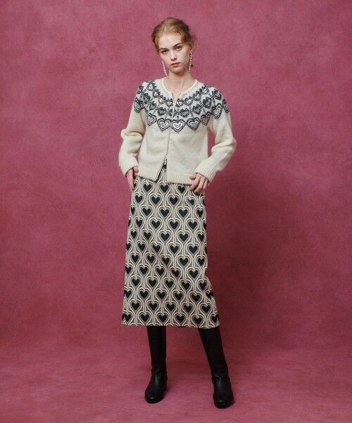 allureville / アルアバイル ブルゾン | 【LOULOU WILLOUGHBY】ハートJQニットブルゾン | 詳細5