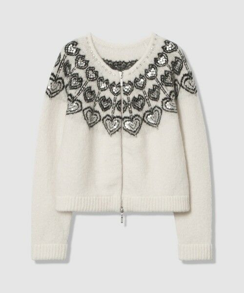 allureville / アルアバイル ブルゾン | 【LOULOU WILLOUGHBY】ハートJQニットブルゾン | 詳細6